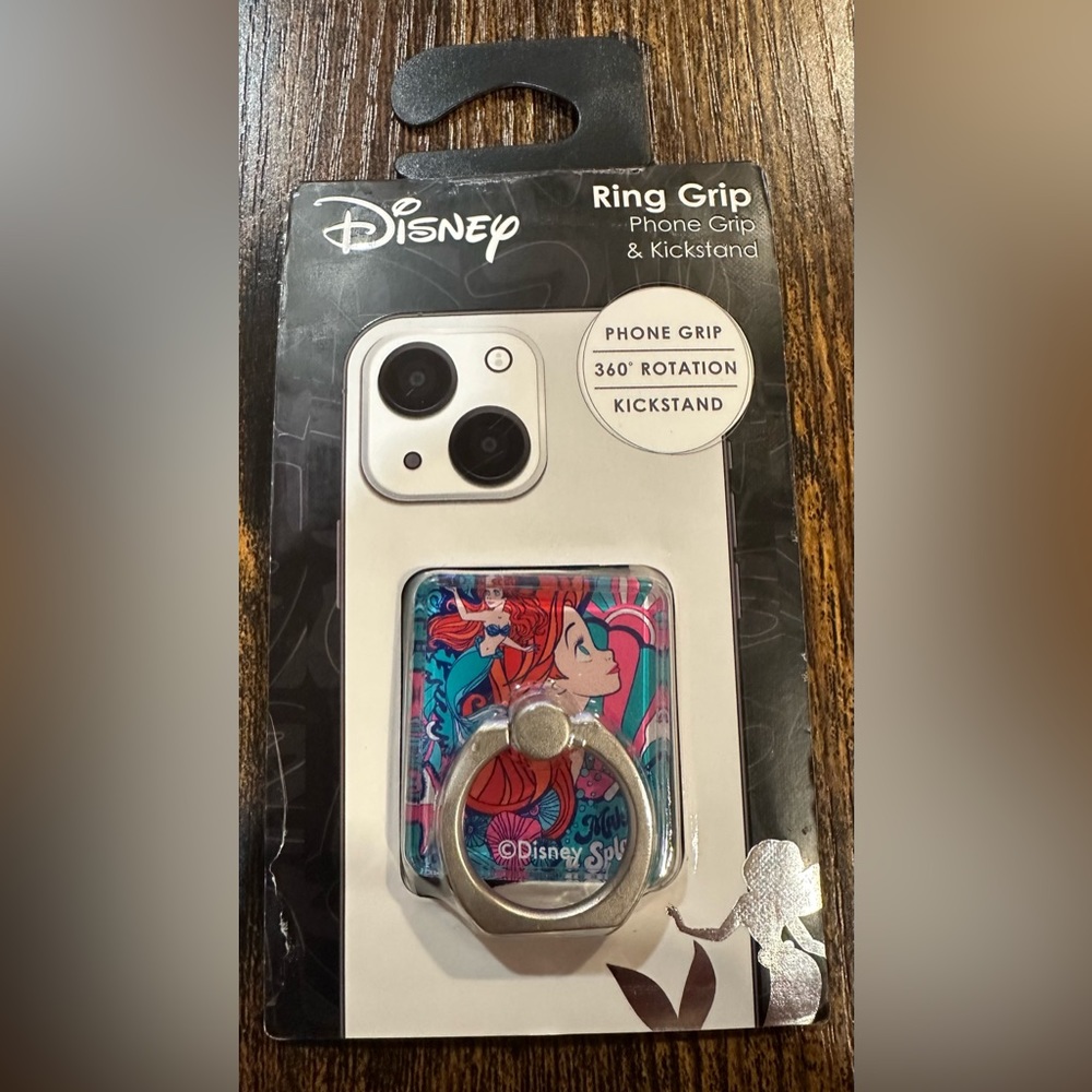 Disney Little Mermaid Ring Grip Phone Grip & Kickstand NWT